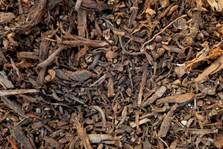 Garden bed soil compost mulch