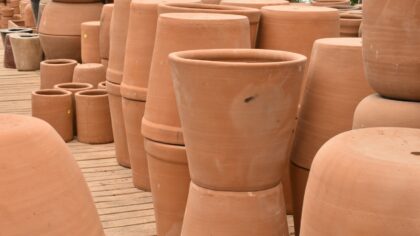 How to use containers to create structure and colour on a patio