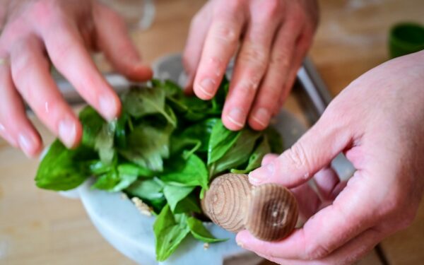 Pinching and deadheading for bushier herbs and longer-lasting flowers