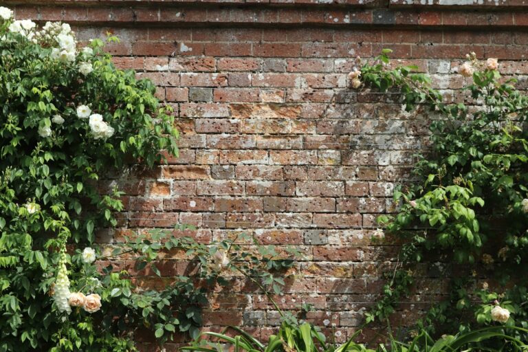 Garden brick wall