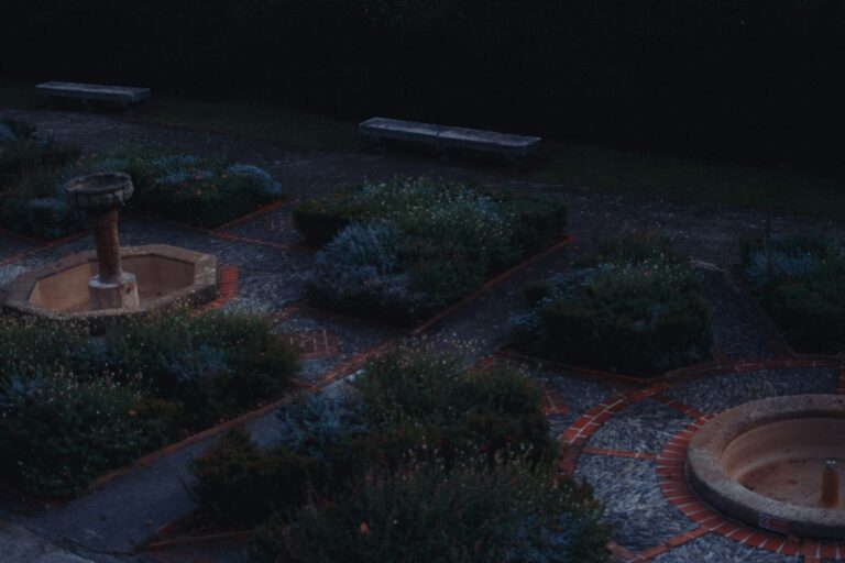 Brick garden path