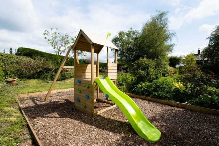 Family garden lawn
