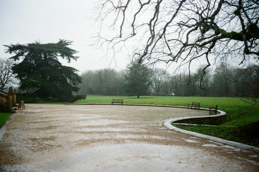Garden seating area