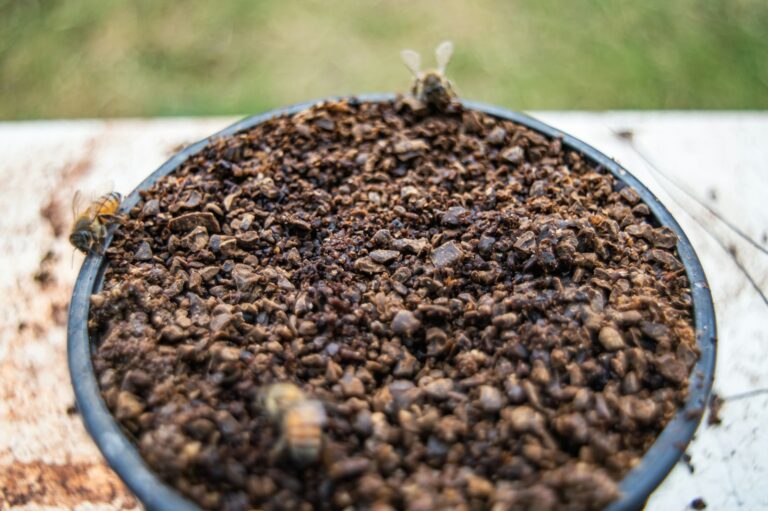 Mixing potting soil
