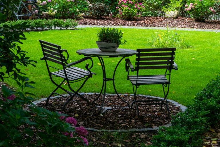 Gravel garden seating
