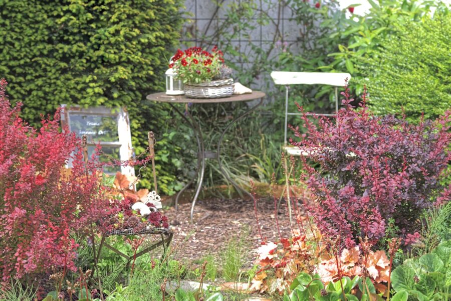 Gravel garden seating
