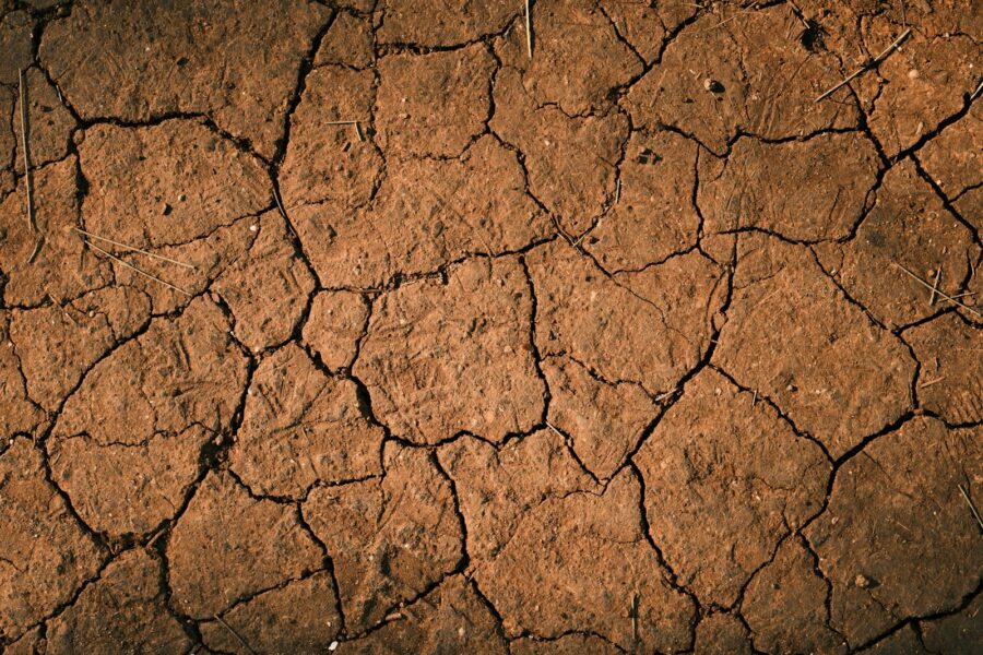 Dry garden soil