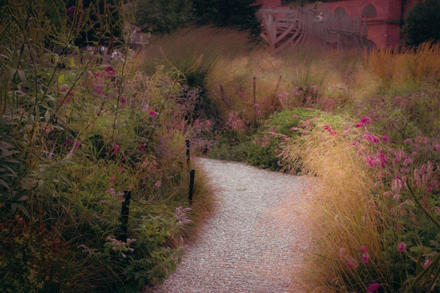 Garden gravel path