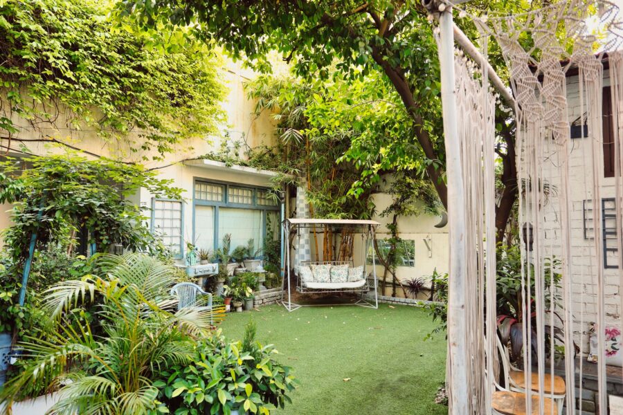 Urban backyard garden